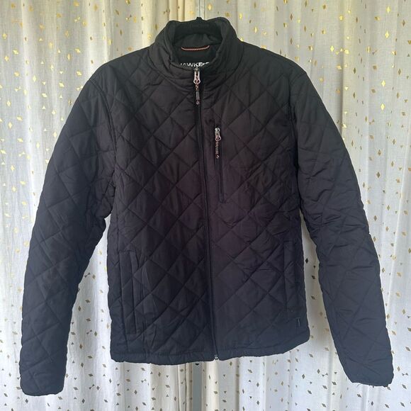 Hawke & Co. Men’s Diamond Quilted Puffer Zip Up Wind Water Resistant Jacket S - Picture 4 of 13